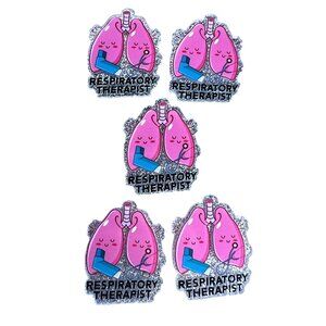 10 pc glitter Respiratory Therapist Pulmonology  RN Nurse acrylic flat back char